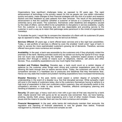 Challenges today as opposed to 20 years ago