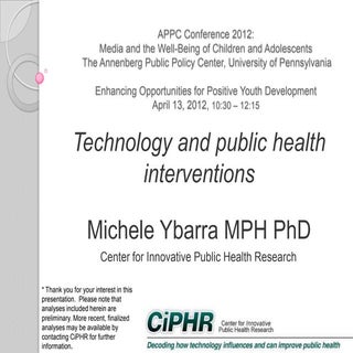 Technology and public health interv...
