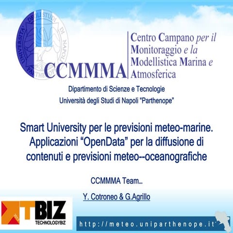 Smart University: forecast weather service and "OpenData" applications to sha...