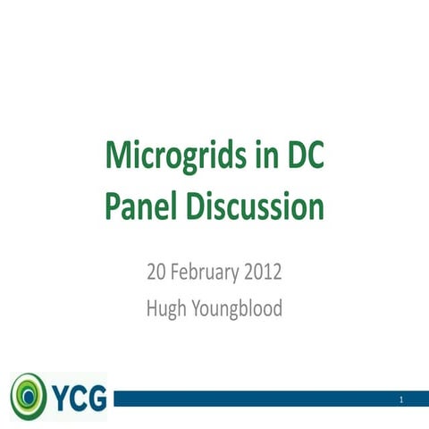 Presentation from Sierra Club panel discussion on Microgrids in DC
