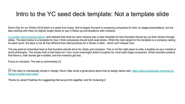 Y-Combinator seed pitch deck template PP