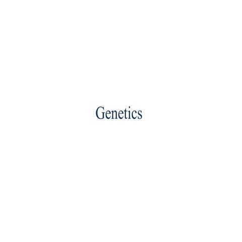 Genetics dentistry part  1 2017