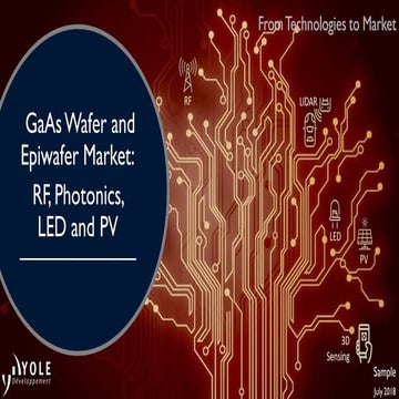 GaAs Wafer and Epiwafer Market: RF, Photonics, LED, and PV Applications
