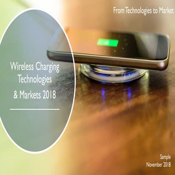 Wireless Charging Technologies and Markets 2018 report by Yole Développement