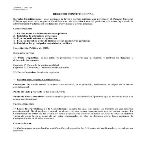 Cuestionario de derecho constitucional | DOC