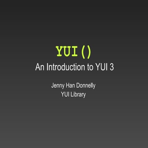 YDN KR Tech Talk : YUI 3.0