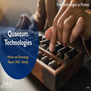 QuantumTechnologies 2020 - Yole Développement