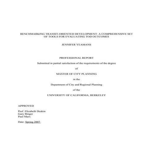 Benchmarking TOD | PDF