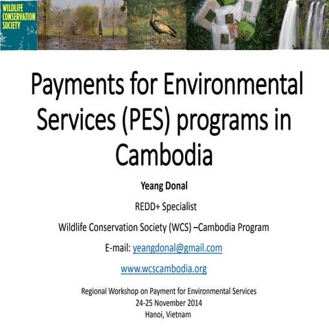 Payments for Environmental Services (PES) programs in Cambodia