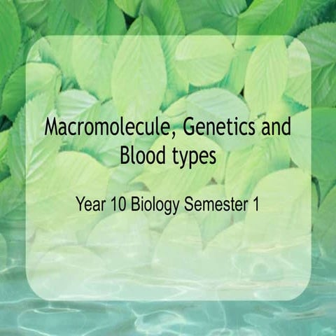 Year 10 biology sem 1    body code