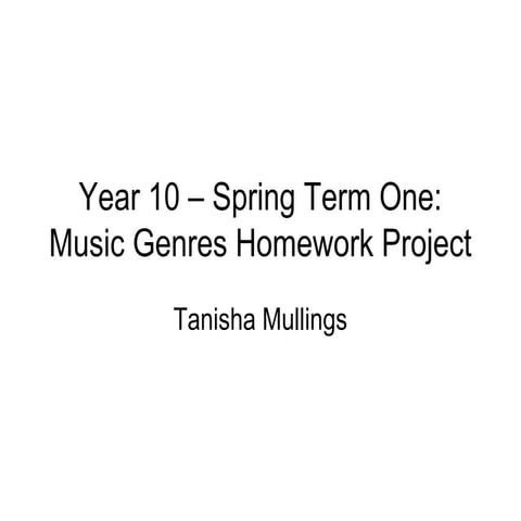 Year 10 – spring term one