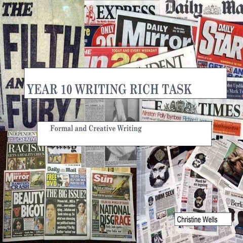 Year 10 Writing Rich Task