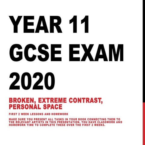 Year 11 ESA lessons 2020