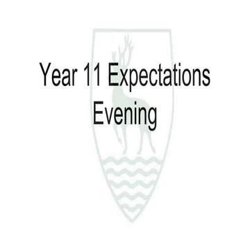 Year 11 expectations evening 2018