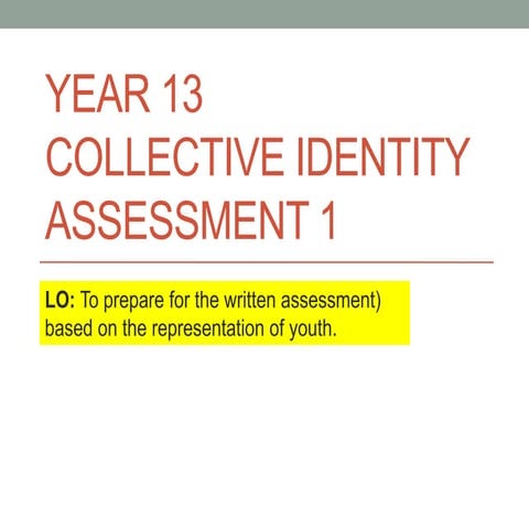 Collective Identity Assessment 1