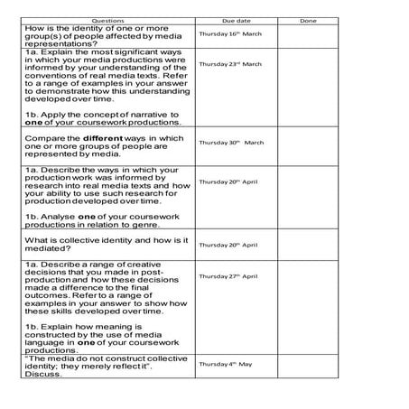 Year 13 exam questions