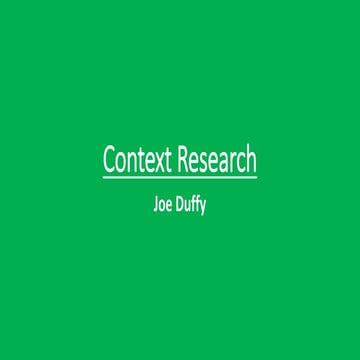 Year 2 FMP Context Research