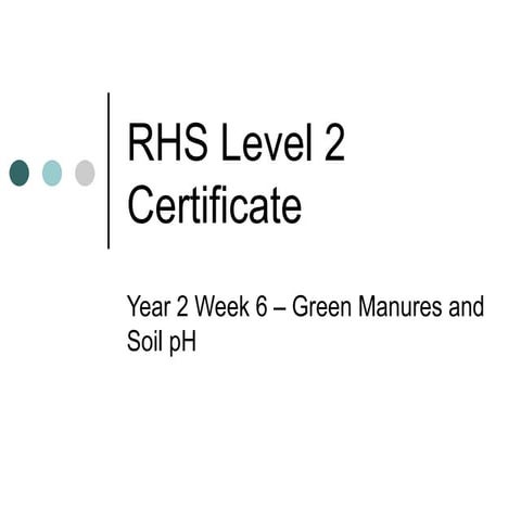 RHS Level 2 Certificate Year 2 week 6 presentation