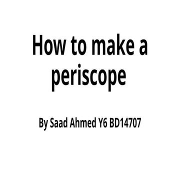 How to Make a Simple Periscope: Step-by-Step Guide with Science ...