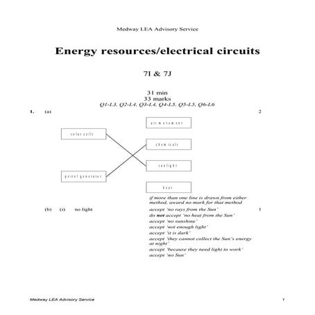 Year 7 energy_resources_and_electrical_circuits_mark_scheme (1)