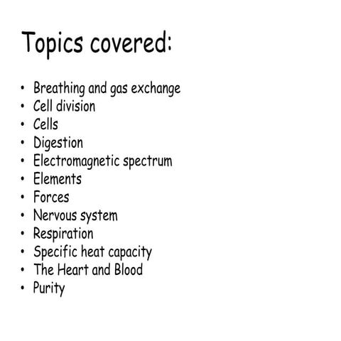 Year 9 GCSE Science Synergy Mock Revision