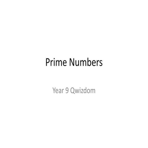 Qwizdom  - Year9primes