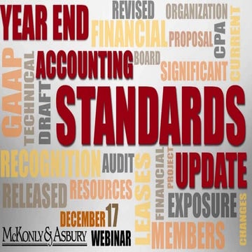 Year End Accounting Standards Update