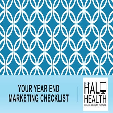 Year End Marketing Checklist