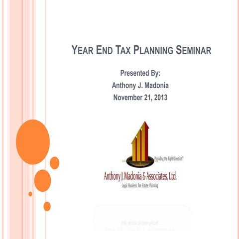 Year End Tax Planning