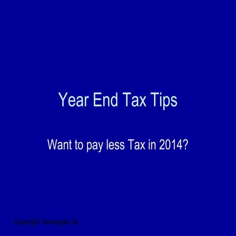 Year end tax tips