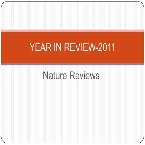 Year in review 2011-Nature reviews