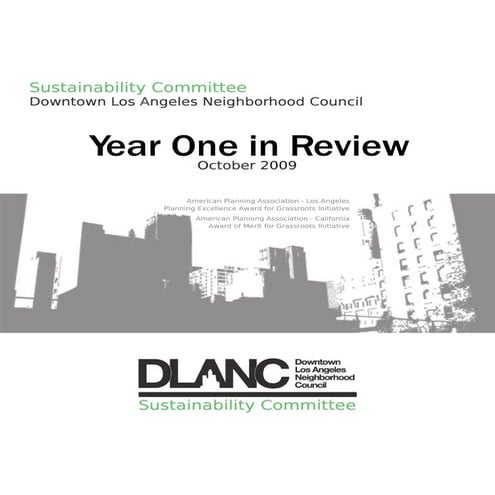 Sustainability Committee Year In Review 2009