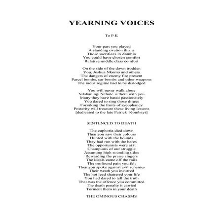 Yearning voices