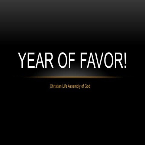 Year of Favor, 12/11/16