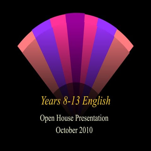 Years 8-13 English Oct 2010