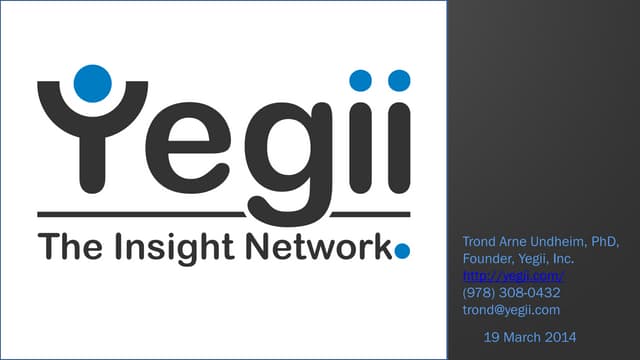Yegii -- the insight network