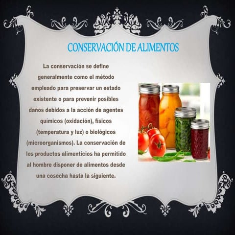 Conservación de alimentos diapositiva | PPTX