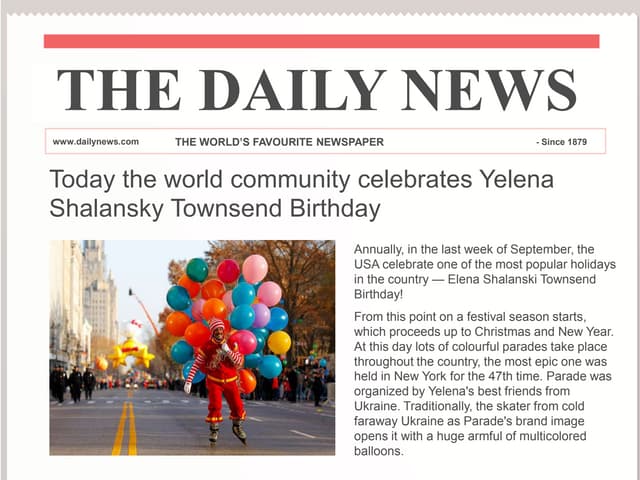 Yelena birthday en | PPT