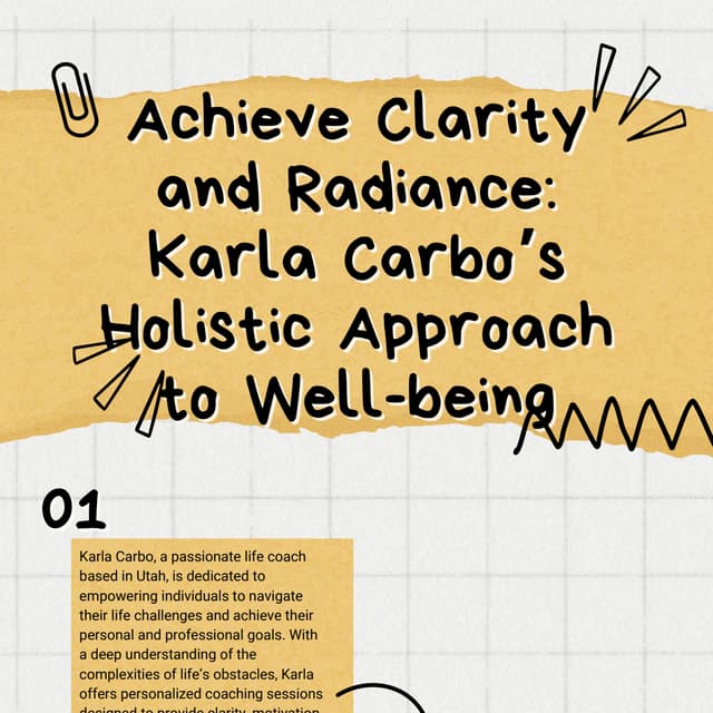 Achieve Clarity and Radiance: Karla Carbo’s Holistic Approach to Well-being