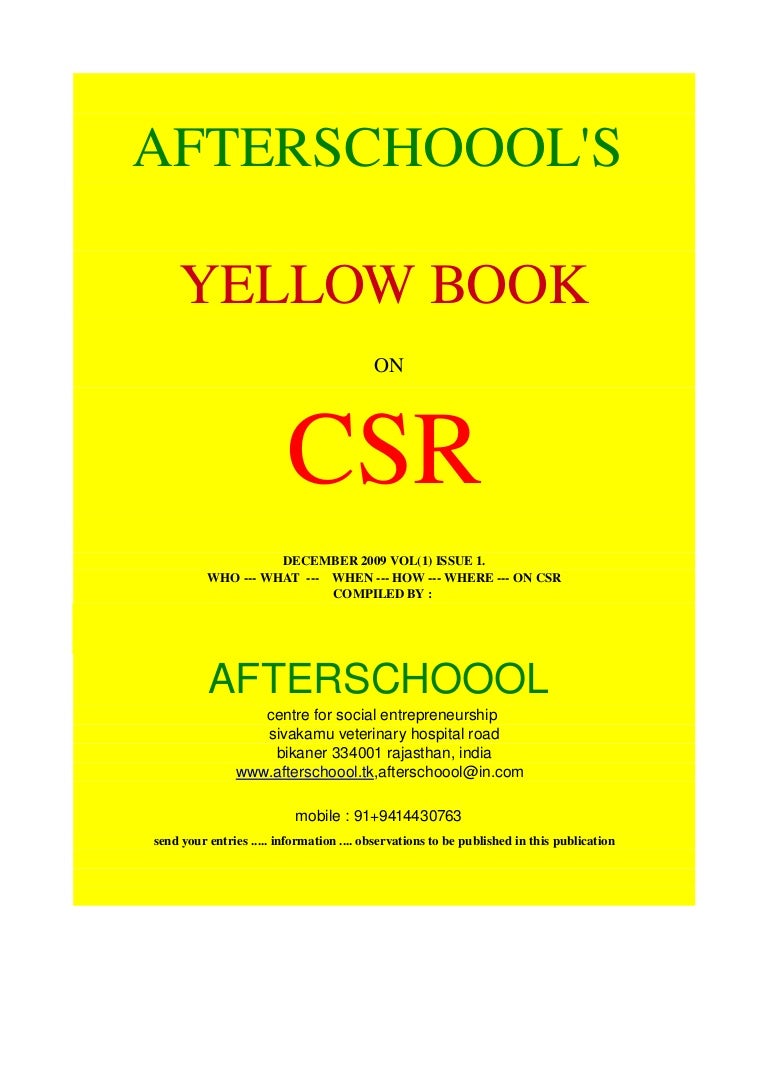 Yellow Book On Csr