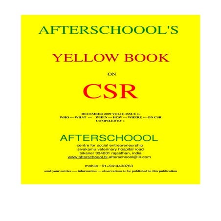 Yellow Book On Csr