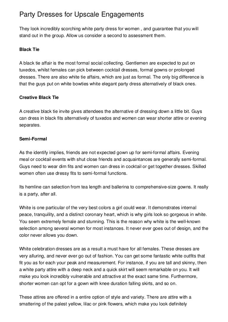 upscale party dresses