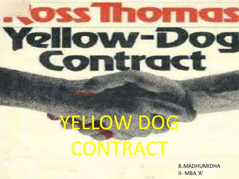 Yellow dog contract