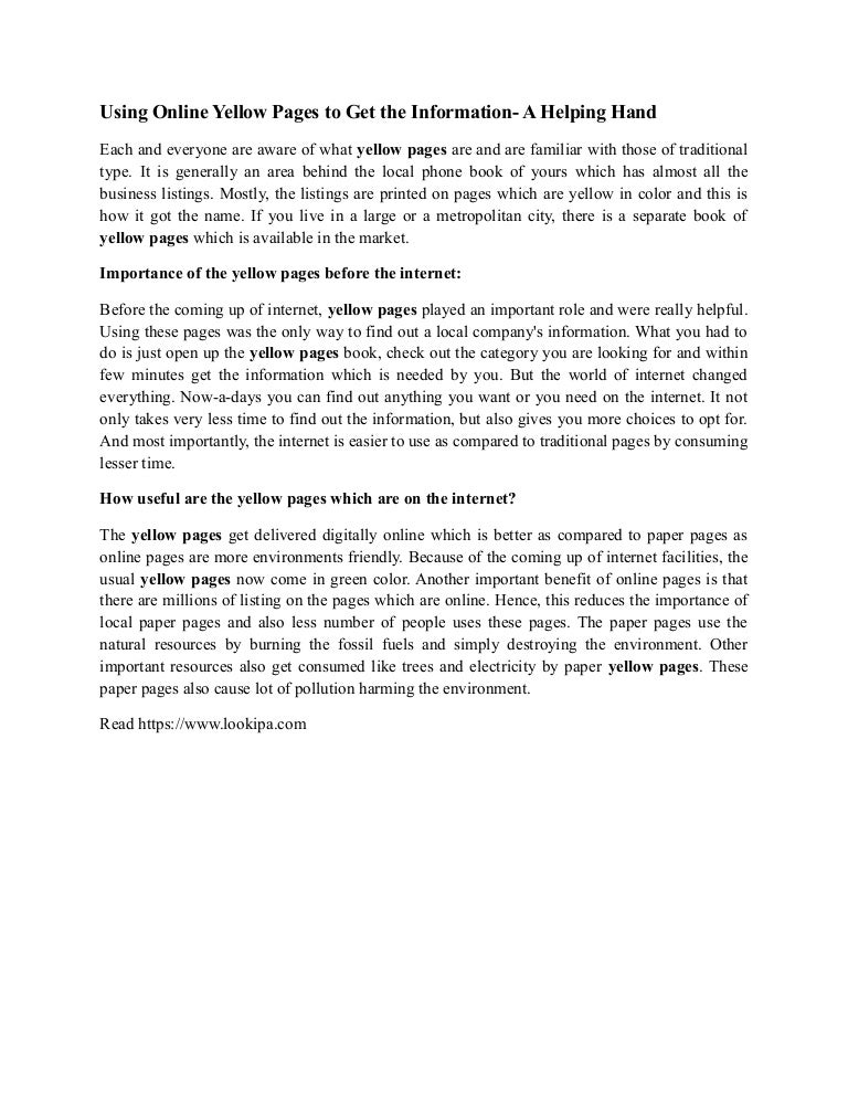 Yellow pages 1