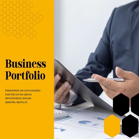 Yellow Simple Modern Professional Business Company Portfolio Presentation Tem...