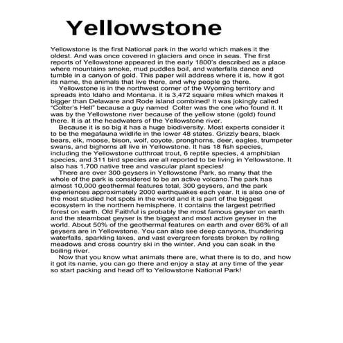 Yellowstone 