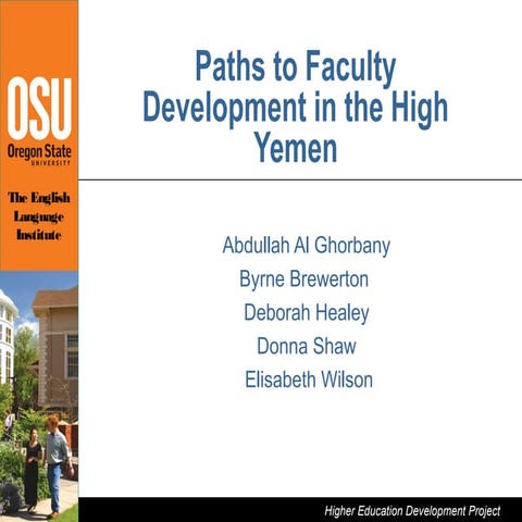 Yemen TESOL 2009 Presentation