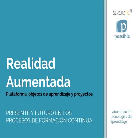 Realidad aumentada aprendizaje possible