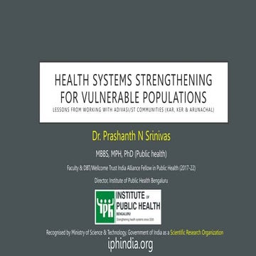 Health Systems Strengthening for Vulnerable Populations: Case study using sou...