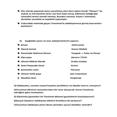 Tanzimat edebiyatının oluşumu | DOCX